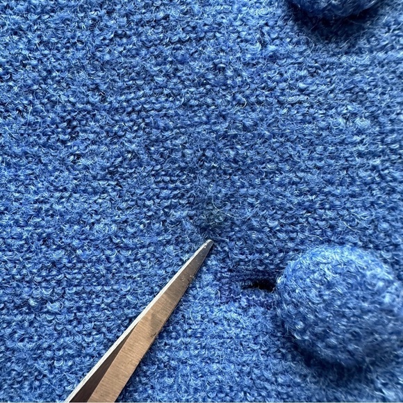 Vintage Carlisle Boiled Wool Jacket in Blue Size US 10 - Picture 3 of 8